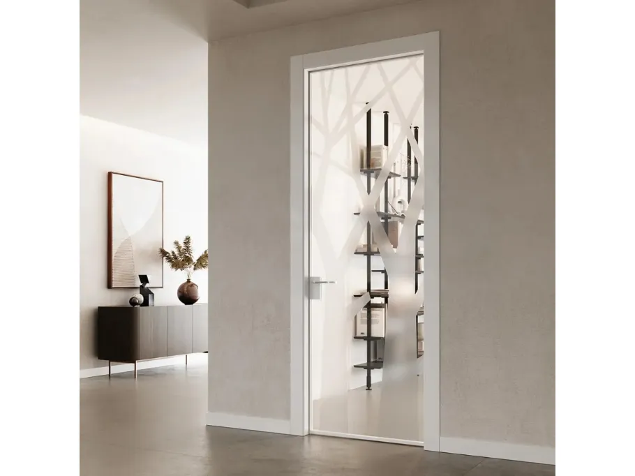 Porta per interni in vetro Collezione 25 Glass Bianco 3258 di Bertolotto