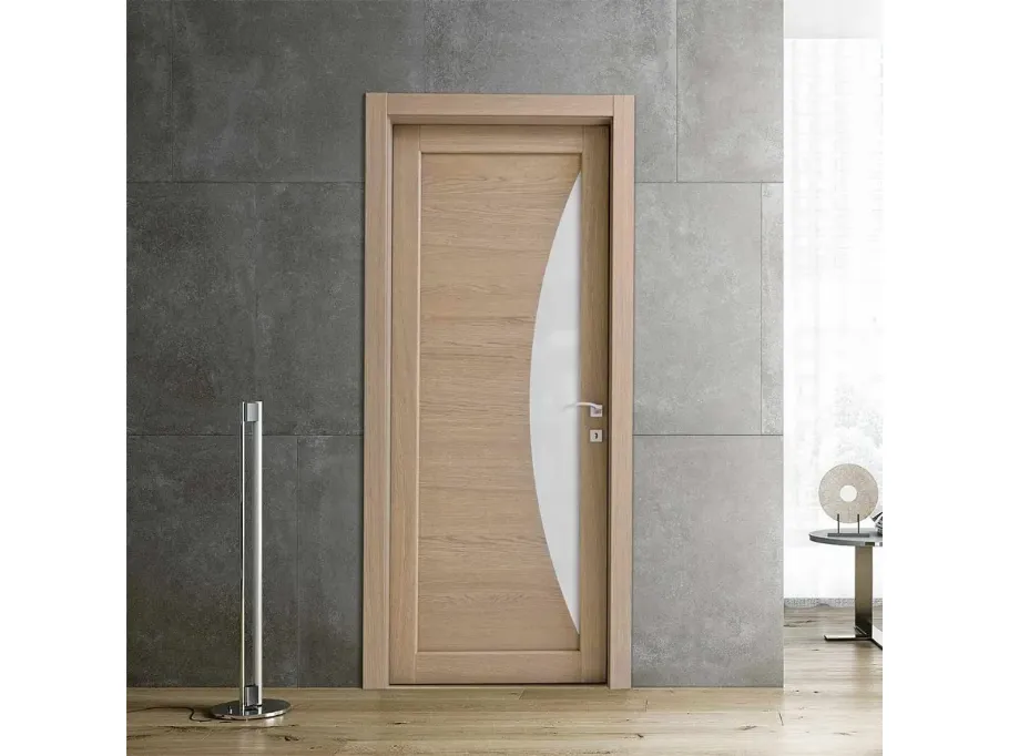 Porta per interni Baltimora New in legno di rovere sonoma di Bertolotto